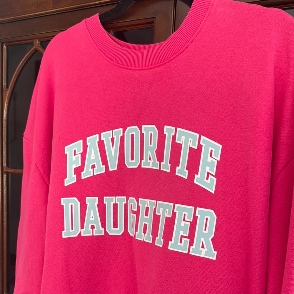 Favorite Daughter Pink Varsity Sweatshirt